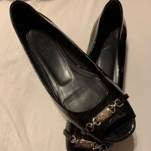 Authentic Gucci peep toe salandia flats size 39.5